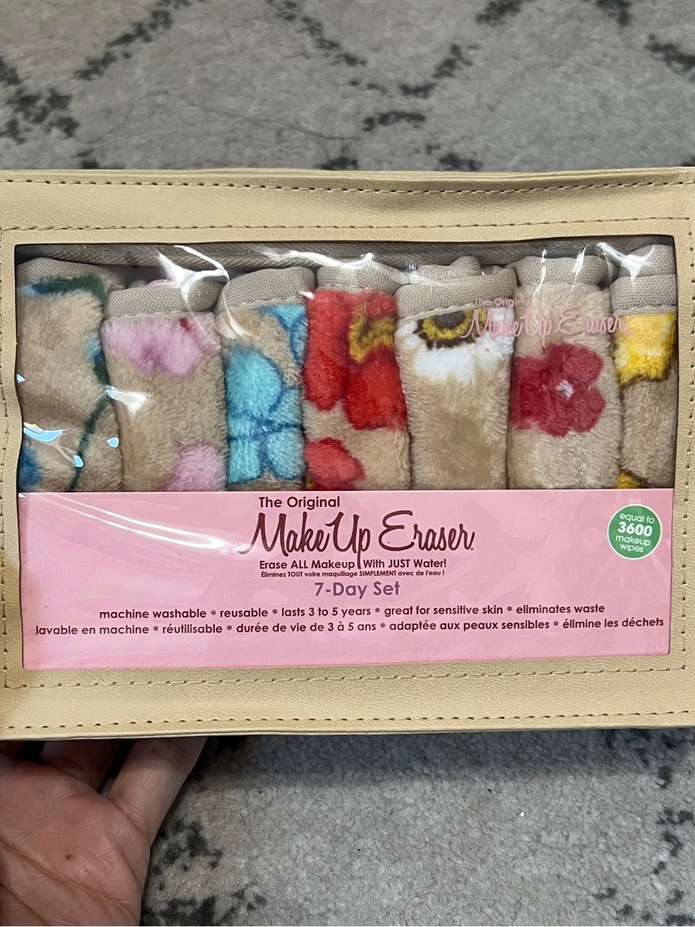 MakeUp Eraser Pink Floral 7-Pack Reusable Makeup Removers